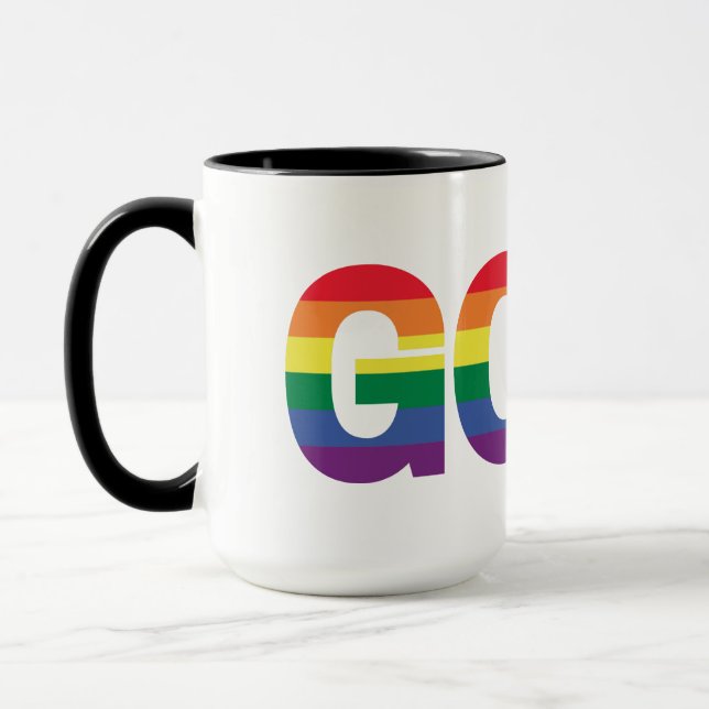 Goth LGBTQ+ Regenbogen Tasse (Links)