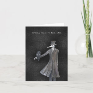 Goth Liebe Plague Doctor mit Raven Valentines Karte