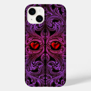 Goth-Lila-Ornament Mit Herz iPhone 7 Hülle