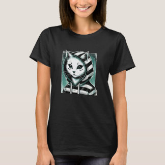 Goth-Mädchen Emo-Mädchen Frauen Gothic-Goth-Katzen T-Shirt