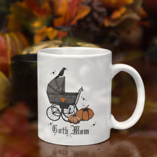 Goth Mama Halloween Baby Carriage Raven Kaffeetasse