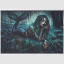 Goth Mermaid Night Tissue Paper Seidenpapier