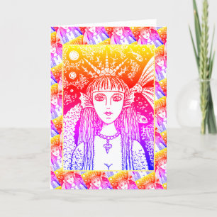 GOTH MERMAID, SCHWARZES MEER SIREN FANTASY WHIMSan Karte