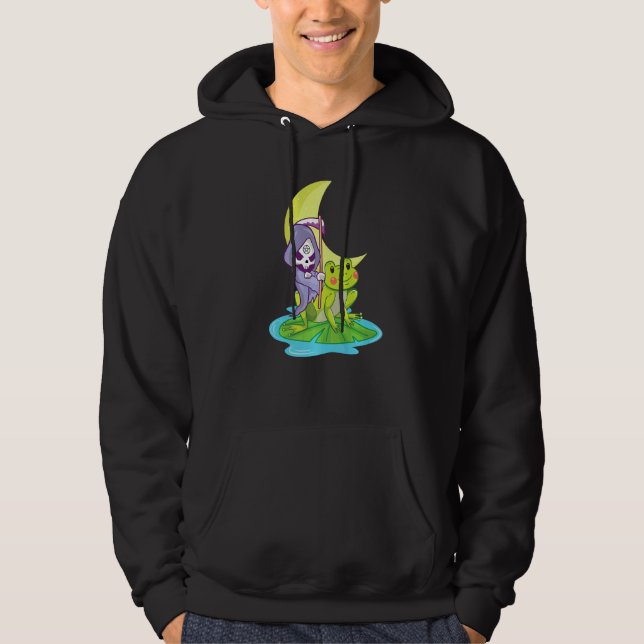Goth Mondphase Frosch Mondphase Frosch   Hoodie (Vorderseite)