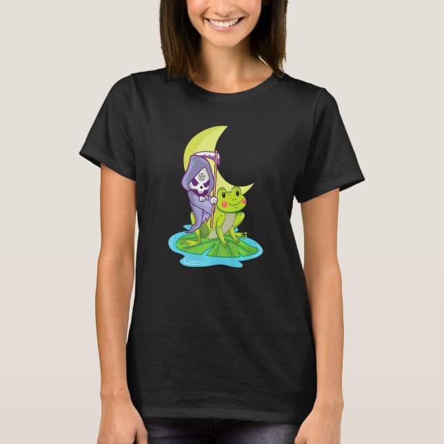 Goth Mondphase Frosch Mondphase Frosch   T-Shirt (Vorderseite)