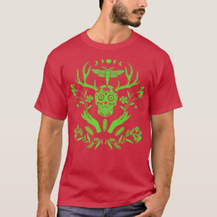 Goth Moth and Crescent Moon Creepy Halloween(2)196 T-Shirt