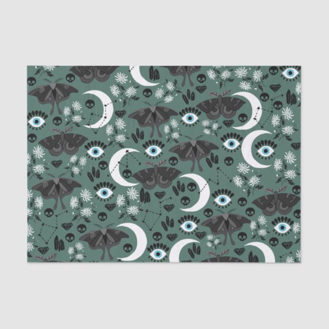 Goth Moths Tissue Paper Seidenpapier (Vorderseite)
