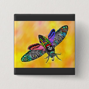 Goth Mottenknopf Button