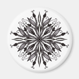 Goth Nature Lover Black and White Magnet