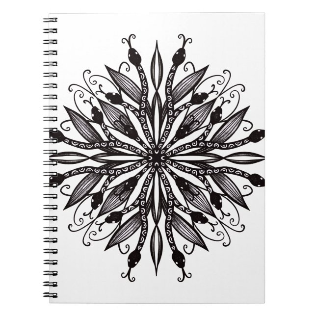 Goth Nature Lover Black and White Notizblock (Vorderseite)