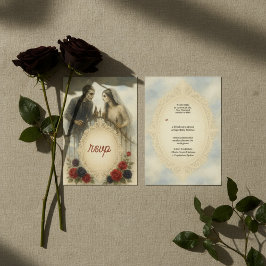Goth-Paar-Zombie-Halloween-Hochzeit RSVP Karte