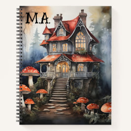Goth Pastel Hütte Core Spuk Mushroom House Notizbuch