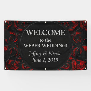 Goth Personalisiert Custom Wedding Banner