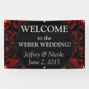Goth Personalisiert Custom Wedding Banner