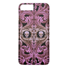 Goth Pink Ornament mit Skull Case-Mate iPhone Hülle