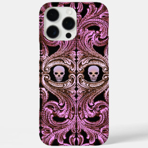 Goth Pink Ornament mit Skull iPhone 16 Pro Max Hülle