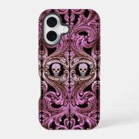 Goth Pink Ornament mit Skull