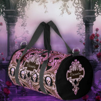 Goth Pink Ornament mit Skull Personalisiert