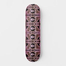 Goth Pink Ornament mit Skull Skateboard