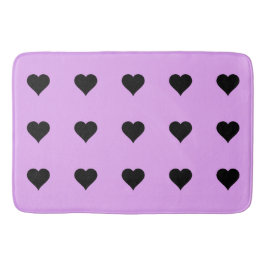Goth Pink und Black Heart Design Badematte