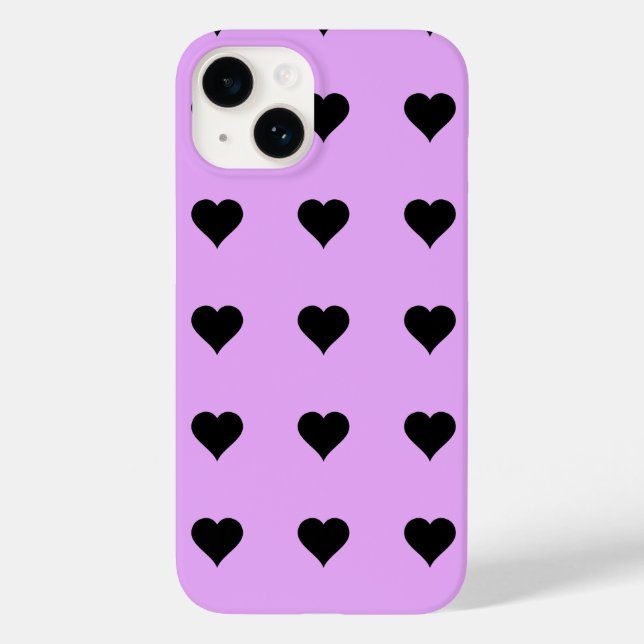 Goth Pink und Black Heart Design Case-Mate iPhone Hülle (Rückseite)