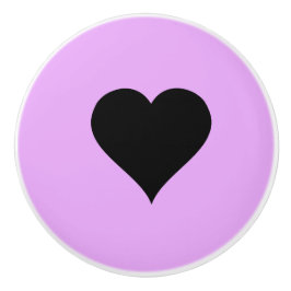 Goth Pink und Black Heart Design Keramikknauf