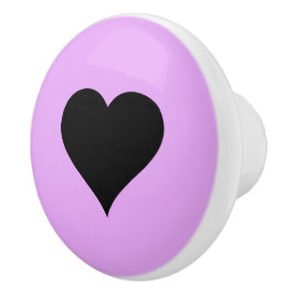 Goth Pink und Black Heart Design Keramikknauf