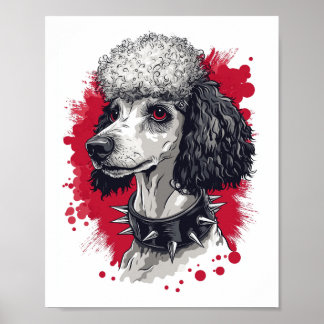 Goth Poodle – Dark Aesthetic Dog Poster