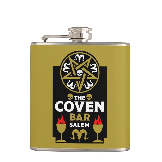 Goth Post Punk Fashion Flachmann (Vorderseite)