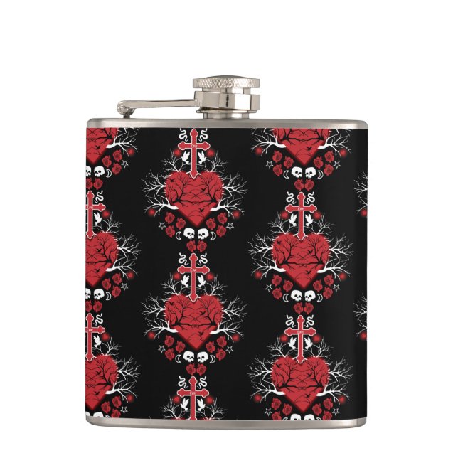 Goth Post Punk Fashion Flachmann (Vorderseite)