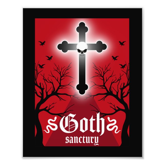 Goth Post Punk Fashion Fotodruck (Vorne)