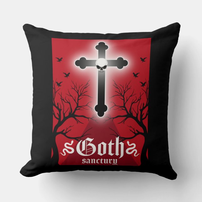 Goth Post Punk Fashion Kissen (Vorderseite)