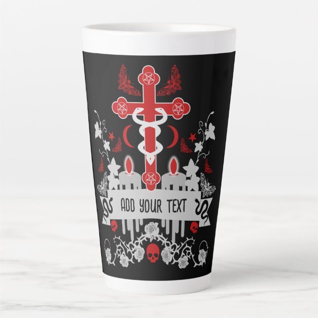 Goth Post Punk Fashion Milchtasse (Vorderseite)