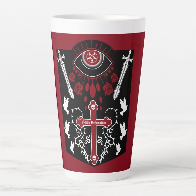 Goth Post Punk Fashion Milchtasse (Vorderseite)