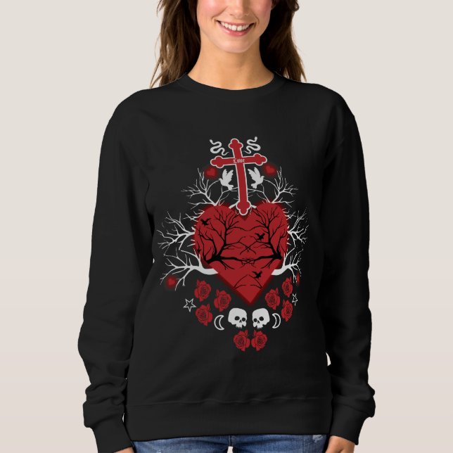 Goth Post Punk Fashion Sweatshirt (Vorderseite)