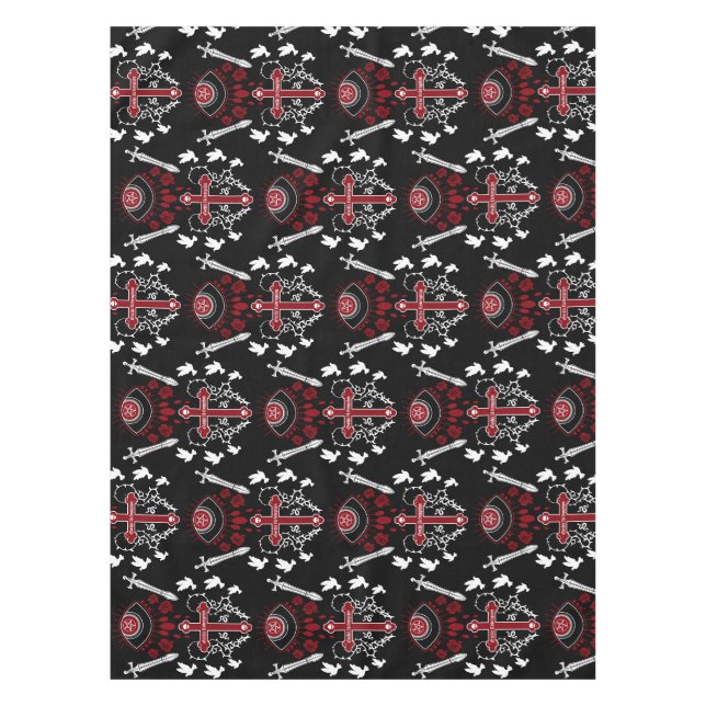 Goth Post Punk Fashion Tischdecke (Vorderseite)