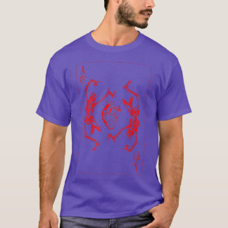 Goth Punk As of Hearts Card Gambler Anatomy Skele T-Shirt