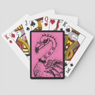 GOTH-PUNK-ROCKER FLAMINGO, TOTENKÖPFE, STACHELHAAR SPIELKARTEN