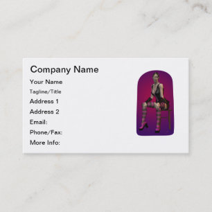 Goth Punkphantasie-rauchender Vampirs-FrauPinup Visitenkarte