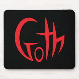 Goth (Punkted Lettering) (rot) Mousepad