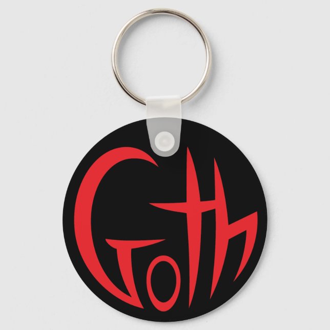 Goth (Punkted Lettering) (rot) Schlüsselanhänger (Vorderseite)