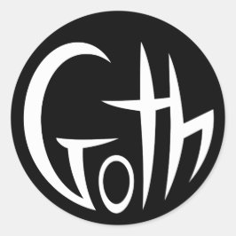 Goth (Punktierte Buchstaben) Runder Aufkleber