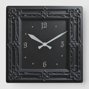 Goth Quadratische Wanduhr