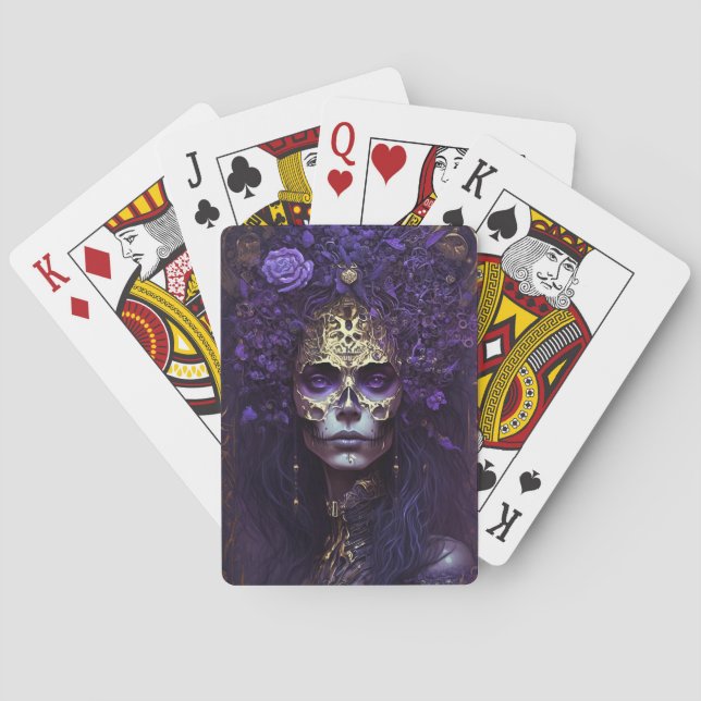 Goth Queen Fantasy Art Playing Cards Spielkarten (Rückseite)