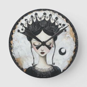 Goth Queen Runde Wanduhr