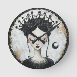 Goth Queen Runde Wanduhr