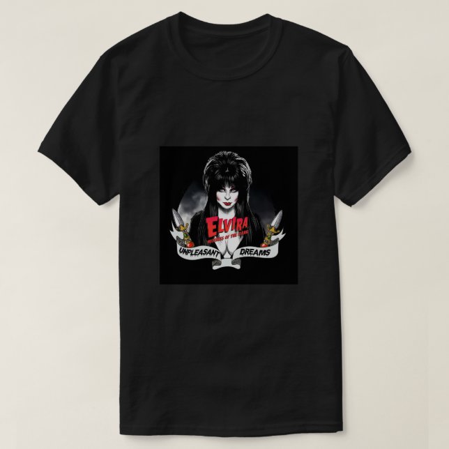 Goth Queens - Elvira, Ministerin des dunklen Poste T-Shirt (Design vorne)