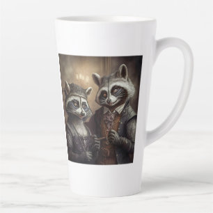 Goth Raccoons Latte Tasse