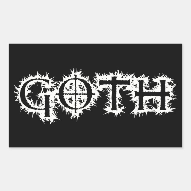 Goth Rechteckiger Aufkleber (Vorderseite)