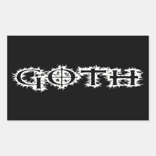 Goth Rechteckiger Aufkleber